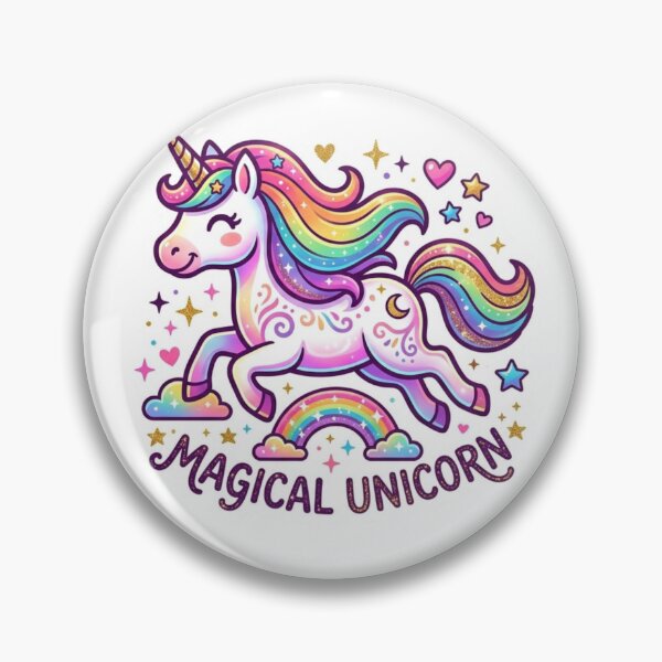 Item preview, Magical Rainbow Unicorn Cute Illustration designed and sold by ExploreAura Studio.