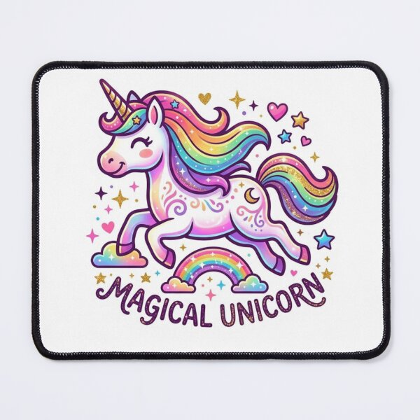 Item preview, Magical Rainbow Unicorn Cute Illustration designed and sold by ExploreAura Studio.