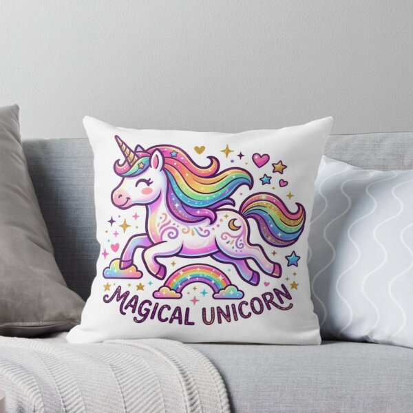Item preview, Magical Rainbow Unicorn Cute Illustration designed and sold by ExploreAura Studio.