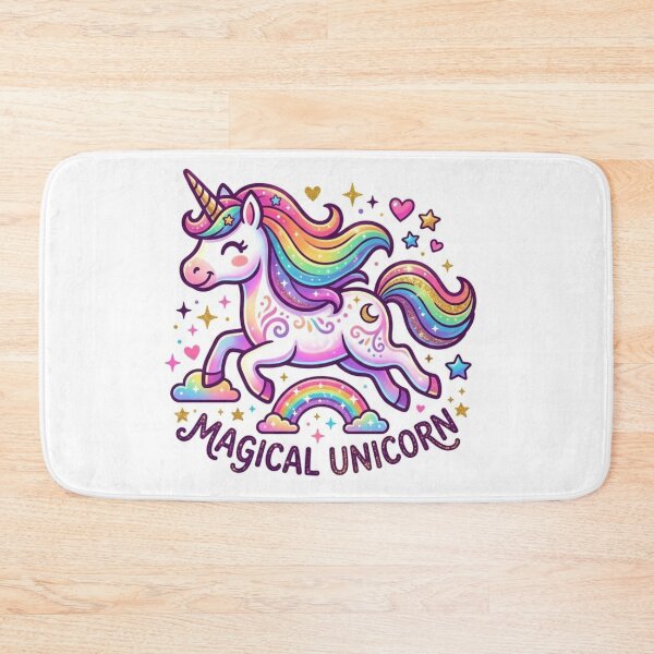 Item preview, Magical Rainbow Unicorn Cute Illustration designed and sold by ExploreAura Studio.
