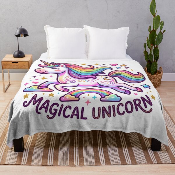 Item preview, Magical Rainbow Unicorn Cute Illustration designed and sold by ExploreAura Studio.