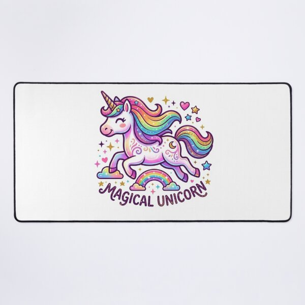 Item preview, Magical Rainbow Unicorn Cute Illustration designed and sold by ExploreAura Studio.