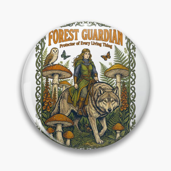 Item preview, Forest Guardian Vintage Nature Poster Art Nouveau designed and sold by TeeARTHY.