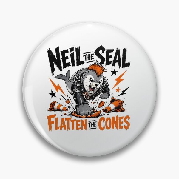 Item preview, Neil the Seal Flatten the Cones Punk Rock Meme Funny T-Shirt designed and sold by Uglyandcute.