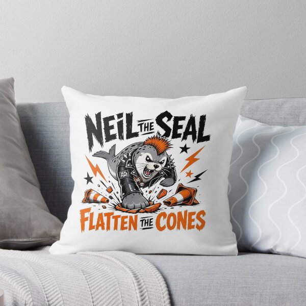 Item preview, Neil the Seal Flatten the Cones Punk Rock Meme Funny T-Shirt designed and sold by Uglyandcute.