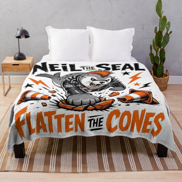 Item preview, Neil the Seal Flatten the Cones Punk Rock Meme Funny T-Shirt designed and sold by Uglyandcute.