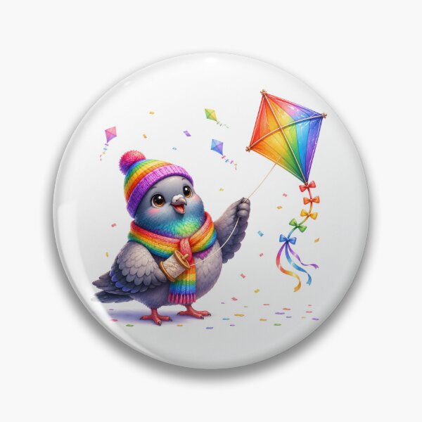 Item preview, Sky festival happy pigeon  designed and sold by QuirkNest Studio .