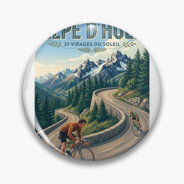 Item preview, Alpe DHuez Cycling Vintage Travel  designed and sold by TeeARTHY.