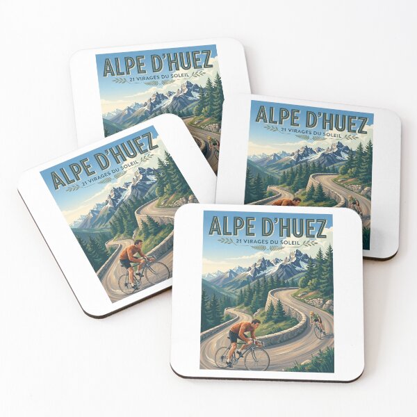 Item preview, Alpe DHuez Cycling Vintage Travel  designed and sold by TeeARTHY.