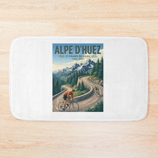 Item preview, Alpe DHuez Cycling Vintage Travel  designed and sold by TeeARTHY.