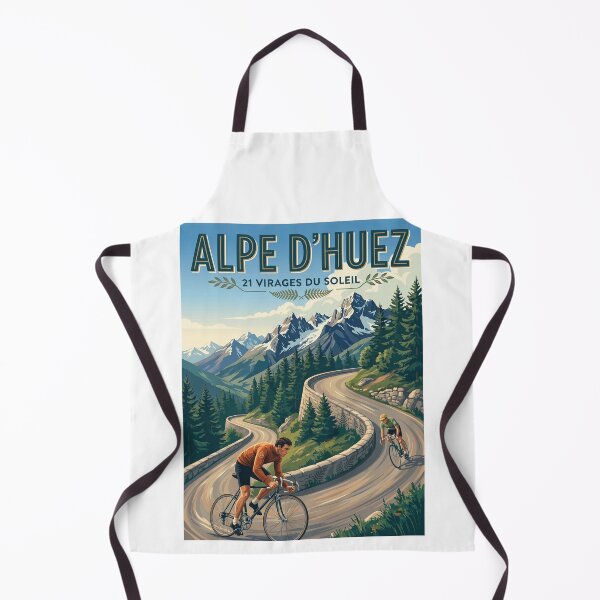 Item preview, Alpe DHuez Cycling Vintage Travel  designed and sold by TeeARTHY.