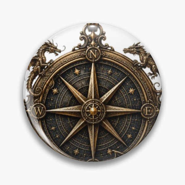 Item preview, Dragon Compass Rose Pendant designed and sold by Line-mood.