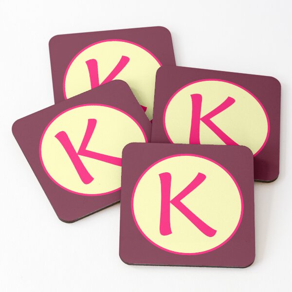 Artikelvorschau, Rosa Alphabet Buchstabe K Kreis entworfen und verkauft von Jeallan Designs.