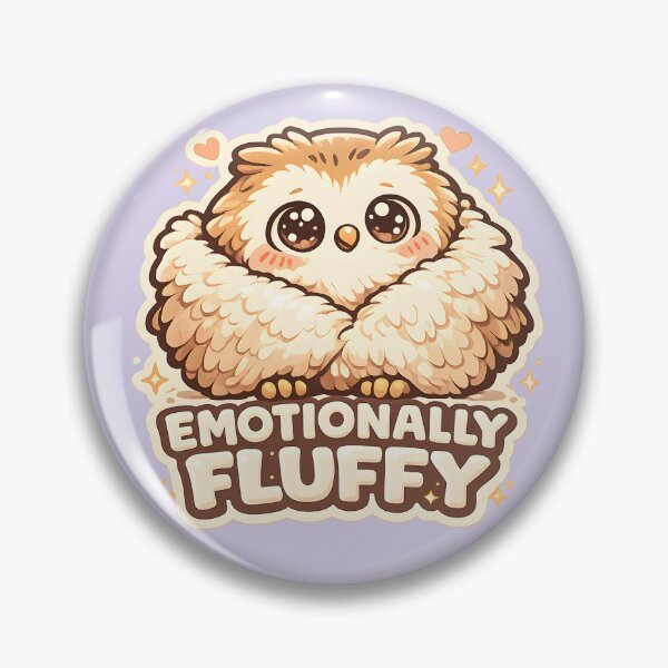 Item preview, Emotionally Fluffy Cute Kawaii Owl Sticker  Cozy Baby Owl Typography Design for Animal Lovers designed and sold by  Artistry in Motion by MADsrecreation.