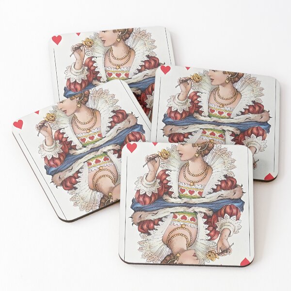 Item preview, Vintage Queen of Hearts Playing Card Art – Retro Dame Illustration designed and sold by mentosdesigner.