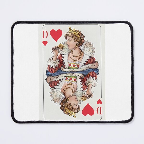Item preview, Vintage Queen of Hearts Playing Card Art – Retro Dame Illustration designed and sold by mentosdesigner.