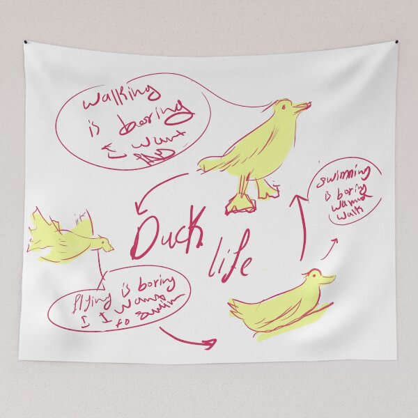 Item preview, "Duck Life Cycle of Boredom" Meme Infographic Design designed and sold by blue witch art.