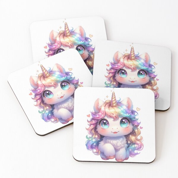 Item preview, Cute Baby Unicorn Kawaii Illustration designed and sold by ExploreAura Studio.