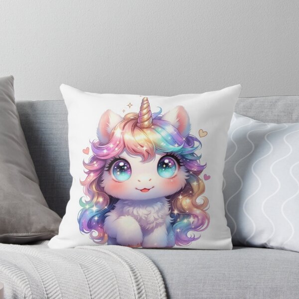 Artikelvorschau, Niedliche Baby-Einhorn-Kawaii-Illustration entworfen und verkauft von ExploreAura Studio.