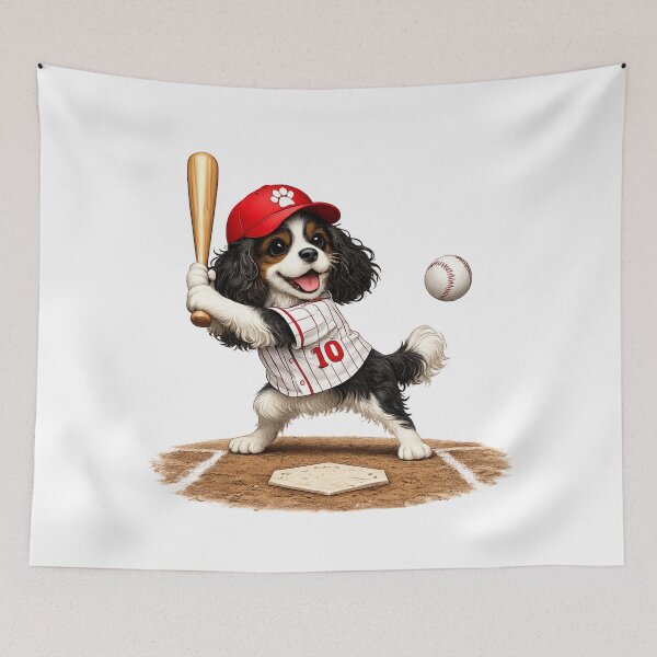 Item preview, Tri Cavalier Playing Baseball designed and sold by SpottyRainbow.