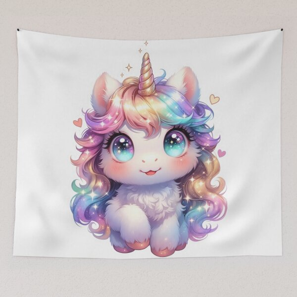 Item preview, Cute Baby Unicorn Kawaii Illustration designed and sold by ExploreAura Studio.