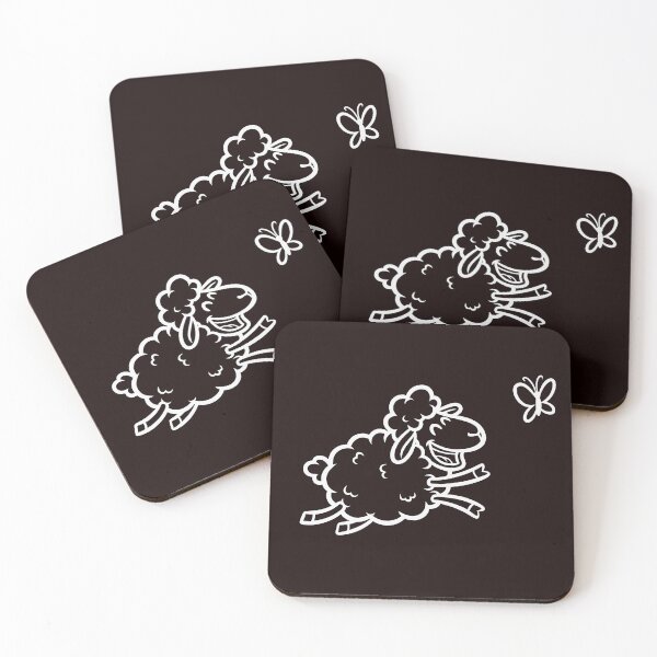 Item preview, Cute Jumping Sheep with Butterfly Cartoon designed and sold by ArtPer-design.