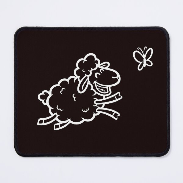 Item preview, Cute Jumping Sheep with Butterfly Cartoon designed and sold by ArtPer-design.