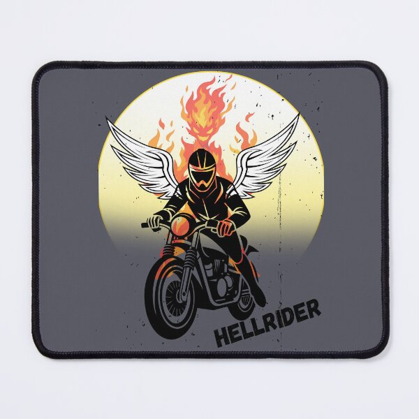 Item preview, Hellriden Angel Wings Fire Motorcycle designed and sold by AhmadAnnaPrints.