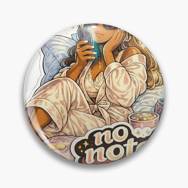 Item preview, No Notes Medium Skin Funny Girlie Sticker designed and sold by RedRubyBubble.