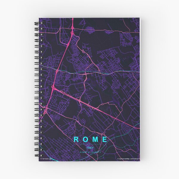 Item preview, Rome Neon Street Map Poster, Purple Blue City Map Wall Art designed and sold by LASTIQUE-dd.