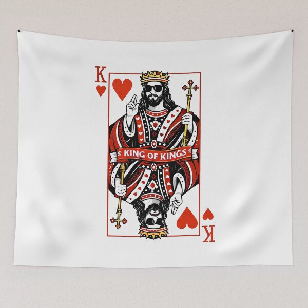 Item preview, King of Kings Jesus Playing Card Art – Cool King of Hearts Graphic designed and sold by mentosdesigner.