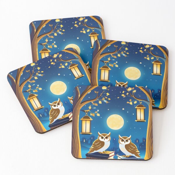 Item preview, Art - Nocturnal Scene and Ancient Books, Peaceful Atmosphere designed and sold by World-Pets.