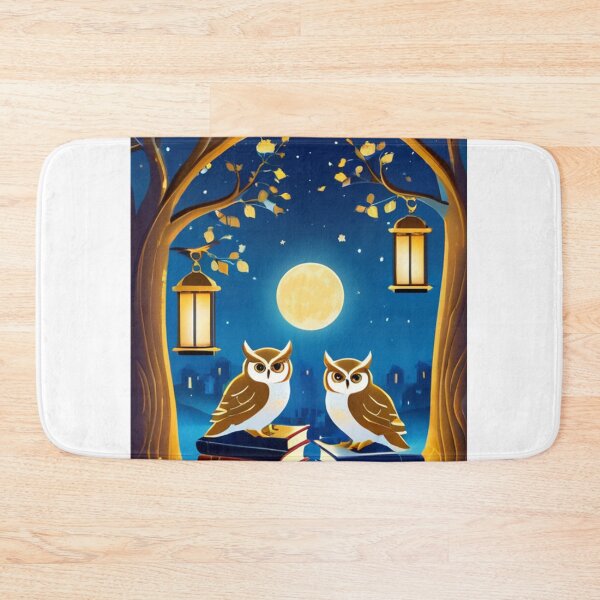Item preview, Art - Nocturnal Scene and Ancient Books, Peaceful Atmosphere designed and sold by World-Pets.