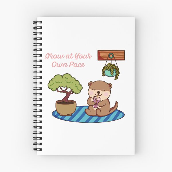 Item preview, Grow At Your Own Pace Cute Kawaii Otter Plant Parent designed and sold by Crystalsdrawing.
