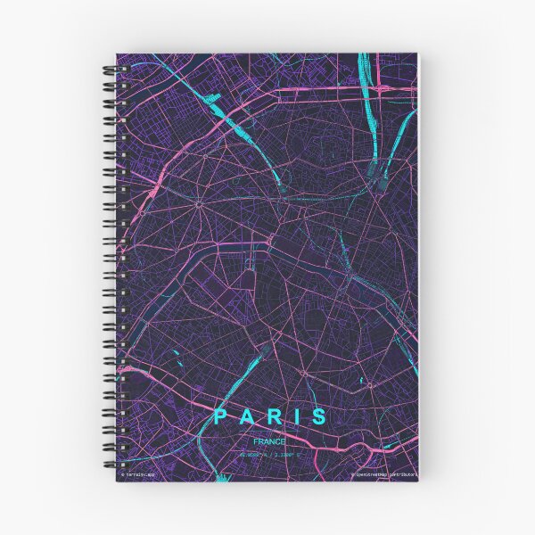 Item preview, Paris Neon Street Map Poster, Purple Blue City Map Wall Art designed and sold by LASTIQUE-dd.