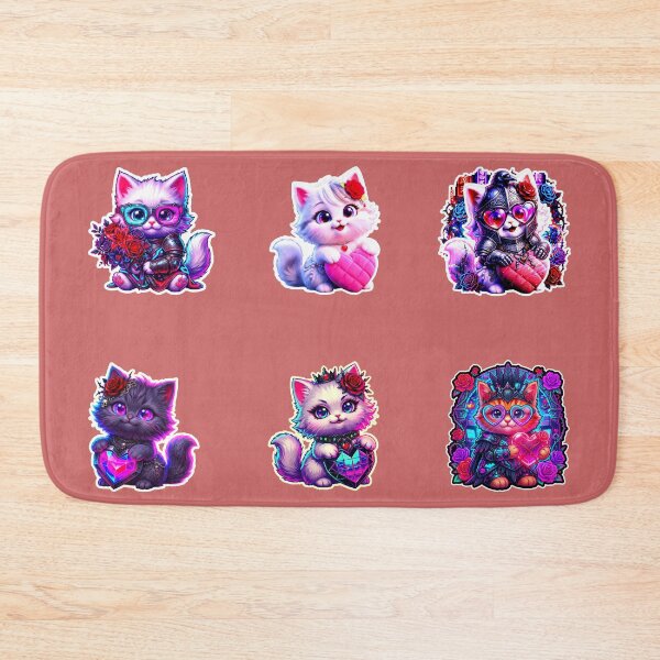 Item preview, Cute Cat Stickers Pack – Kawaii Kitten Set for Laptop, Phone & School Supplies designed and sold by Cyber-ART-Studio.