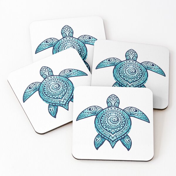 Item preview, Blue Polynesian Sea Turtle – Ocean Tribal designed and sold by OTSC.