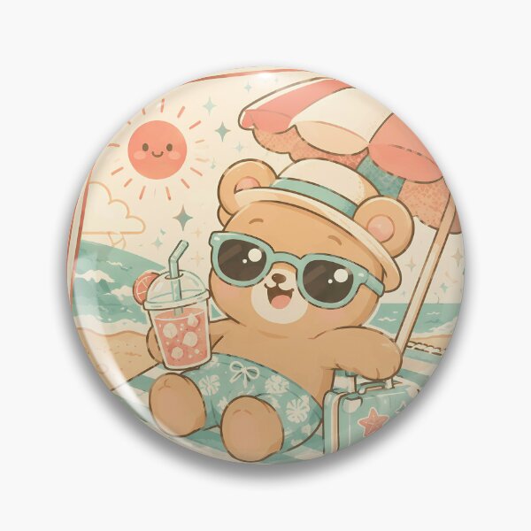 Item preview, Kawaii Beach Bear Vacation Comic Panel designed and sold by Magmashup.