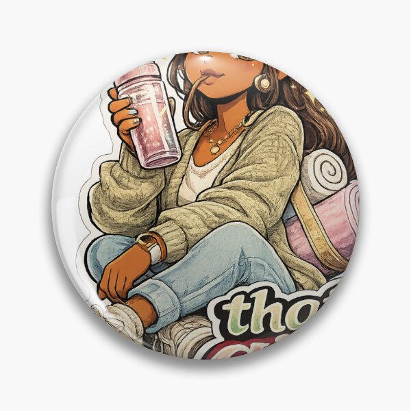 Item preview, That Girl Dark Skin Wellness Lifestyle Sticker designed and sold by RedRubyBubble.