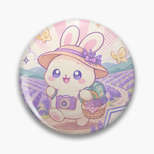 Item preview, Kawaii Lavender Field Bunny Comic Panel designed and sold by Gift Phrase Studio.