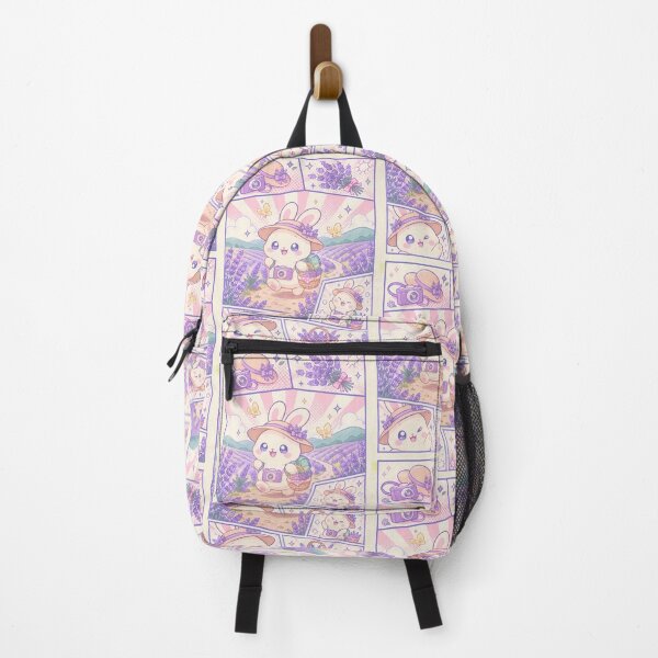 Item preview, Kawaii Lavender Field Bunny Comic Panel designed and sold by Gift Phrase Studio.
