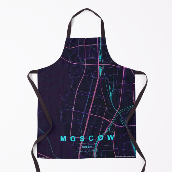 Item preview, Moscow Neon Street Map Poster, Purple Blue City Map Wall Art designed and sold by LASTIQUE-dd.