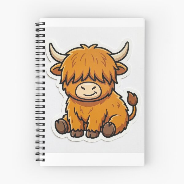 Item preview, Cute Highland Cow Sitting designed and sold by abdennour imedjadj.
