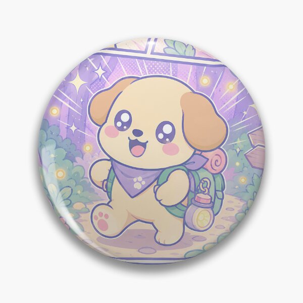 Item preview, Kawaii Magical Forest Puppy Explorer Comic Panel designed and sold by Gift Phrase Studio.