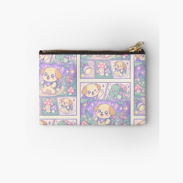 Item preview, Kawaii Magical Forest Puppy Explorer Comic Panel designed and sold by Gift Phrase Studio.