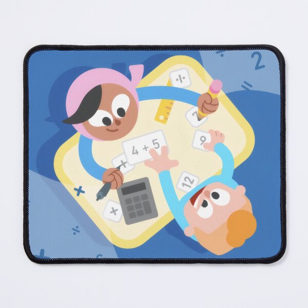 Item preview, Cute Kids Math Learning - Funny Cartoon School Students Desk Mat designed and sold by Billy Morfo™.