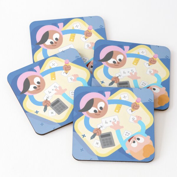Item preview, Cute Kids Math Learning - Funny Cartoon School Students Desk Mat designed and sold by Billy Morfo™.