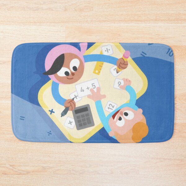 Item preview, Cute Kids Math Learning - Funny Cartoon School Students Desk Mat designed and sold by Billy Morfo™.