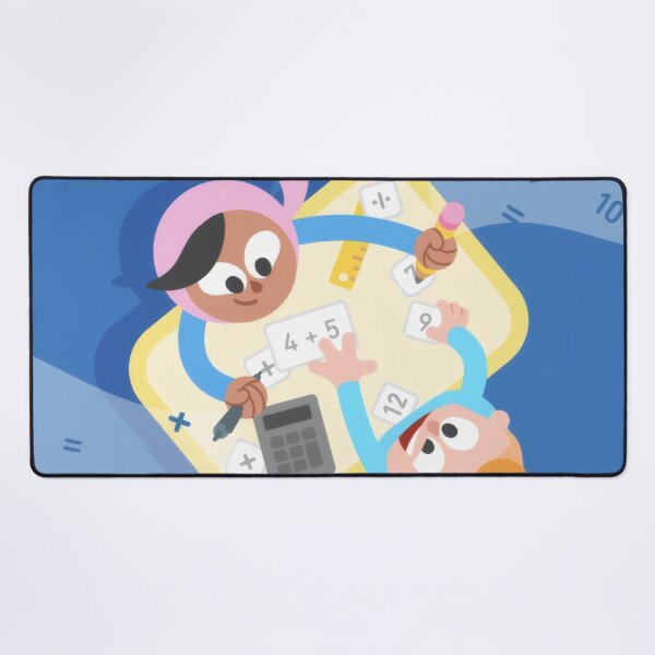 Item preview, Cute Kids Math Learning - Funny Cartoon School Students Desk Mat designed and sold by William Cano.