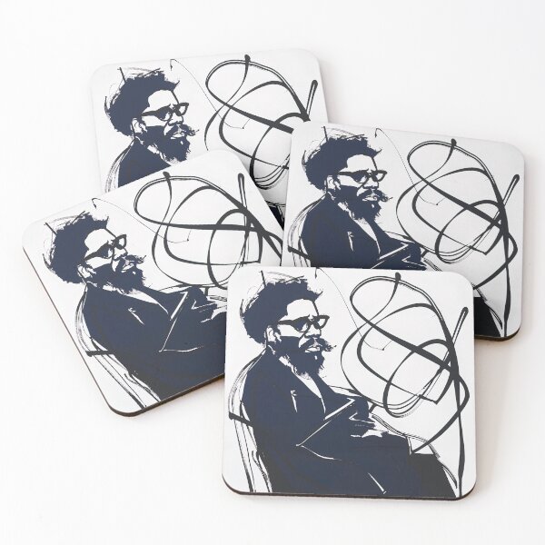 Item preview, cornel west- Blue Abstract Art designed and sold by shadow-bloom.